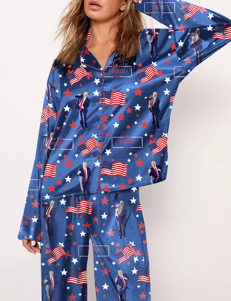 Fight 2024 Long Sleeve Pajama Set