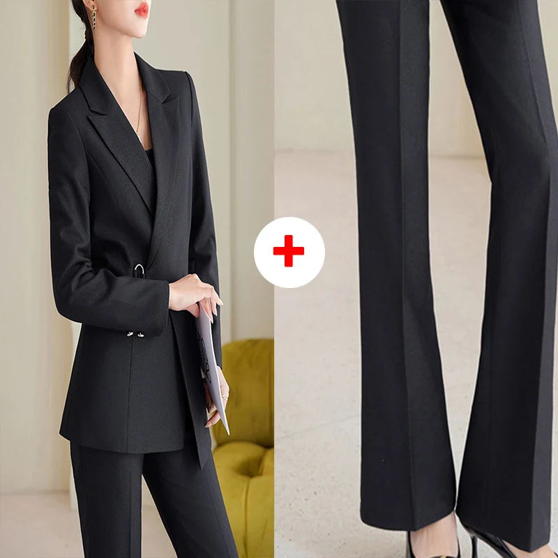 Jaydoz 2025 New All Season Office Ladies Formal Pant Suit for Women Jacket and Trouser Female Business Work Wear 2 Piece Blazer Set