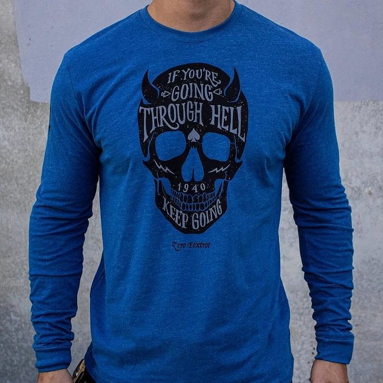 Round Neck FEARLESS Printed LONG SLEEVE