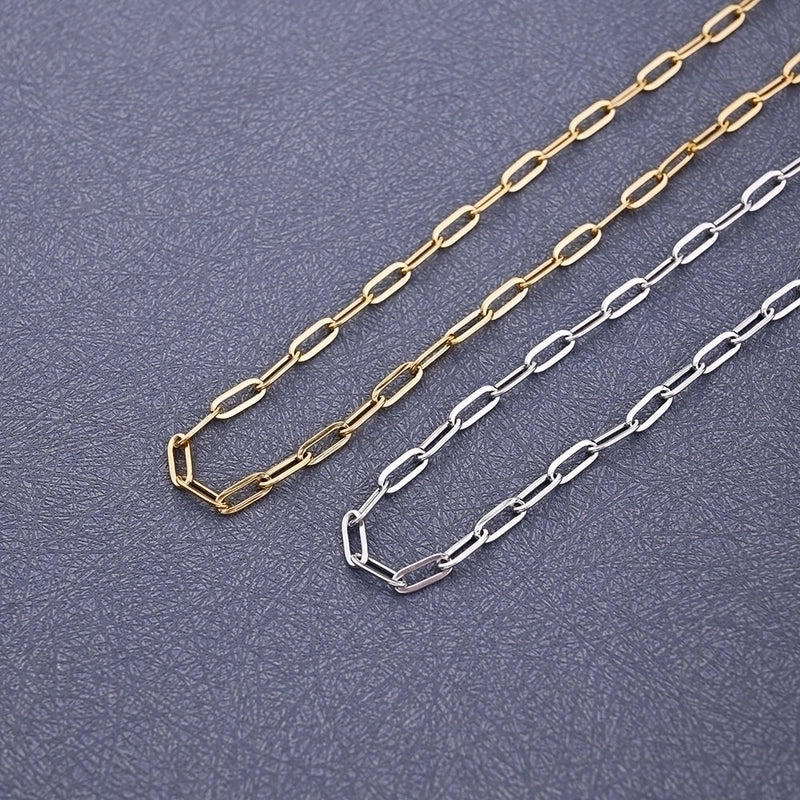 10 Strands/Package 41cm Long 304 Stainless Steel Gold Plated Solid Color Chain