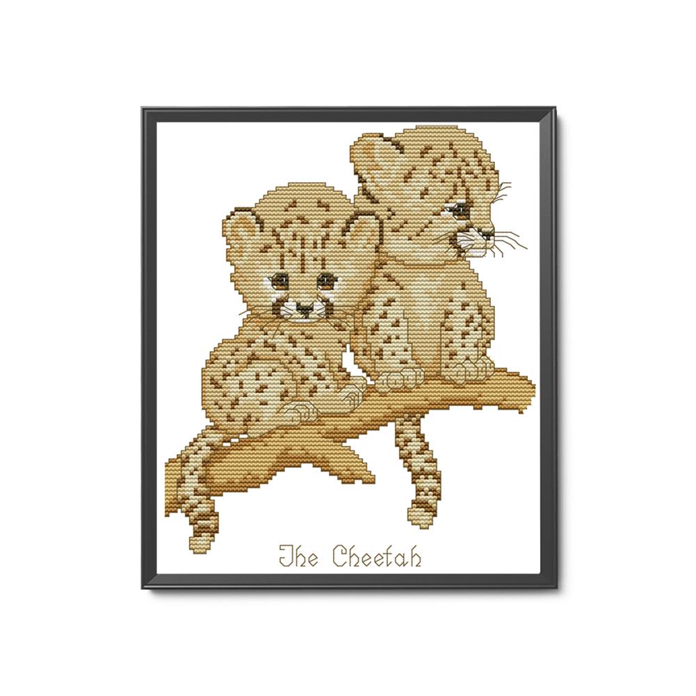 

Cheetah - 14CT Stamped Cross Stitch - 27*27cm, 501 Original