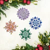 4Pcs Acrylic Special Shaped Snowflake Diamond Art Brooch Jewelry Kit for Girls