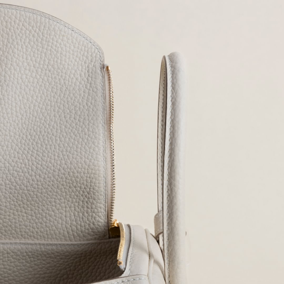 Lindy 26cm Clemence leather CC10 craie GHW