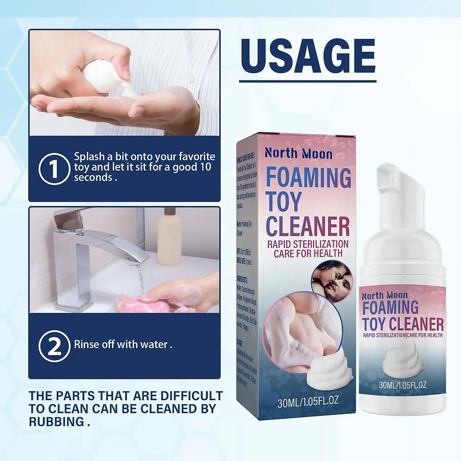 North Moon Adult Toy Foam Cleaner  2026 Formula, Body-Safe Care