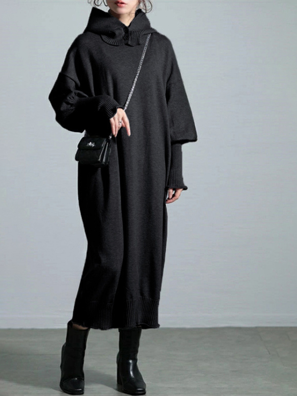 Long Sleeve Knitted Midi Dress