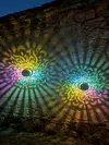 Solar Fence Lights Mandala Theme Waterproof Metal Solar Powered Deck Step Stair Lights for Garden Post Patio Decor Gifts for Women Mom
