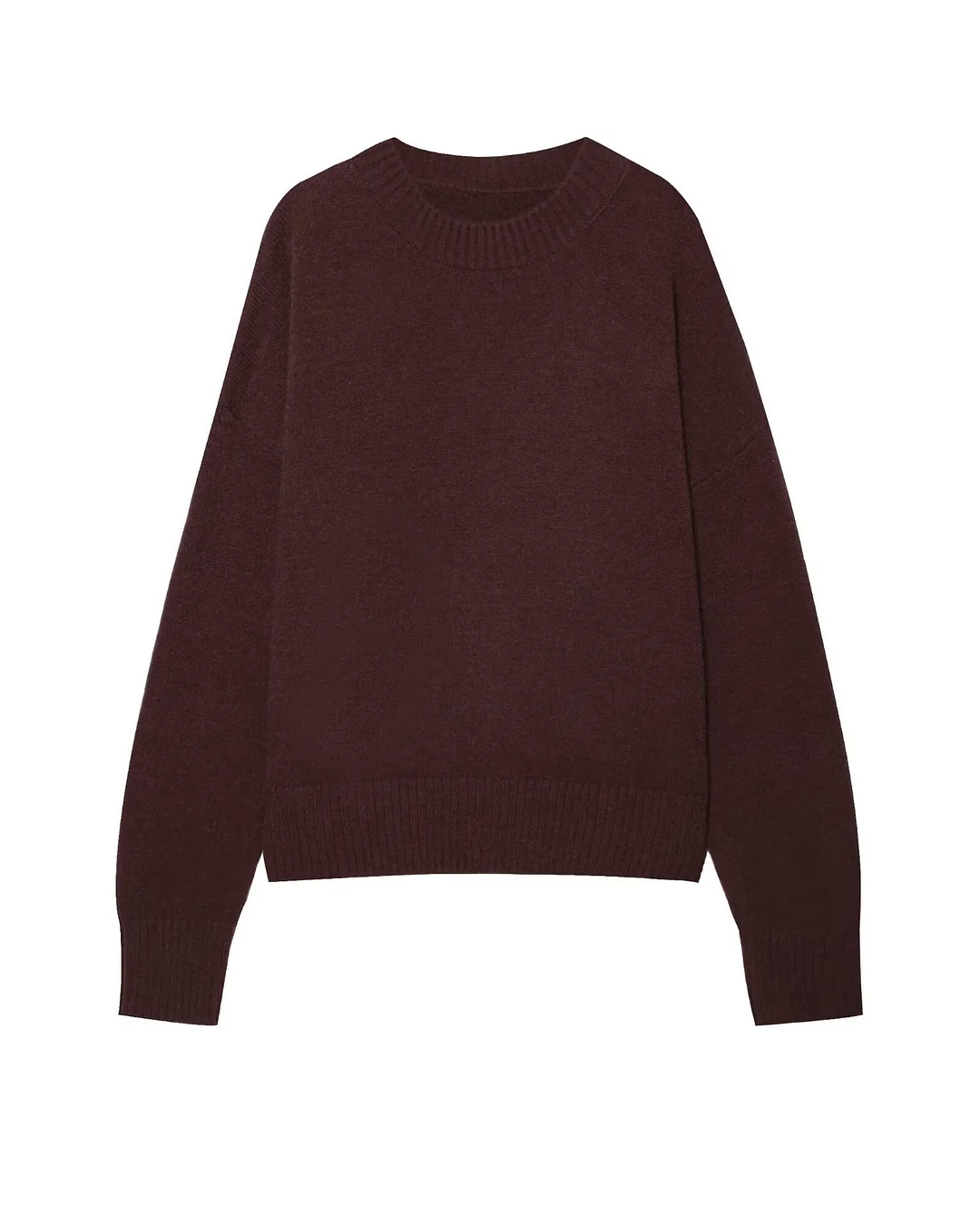 Nigikala Nigikala Women's New Fashion Simple Round Collar Collar Soft Knit Shirt 2142186