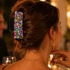Small Floral DIY Diamond Painting Claw Clips for Adults Beginners Diamond Art Western Hair Clips Anti-Slip Design for Women Long Short Hairstyle Jewelry Supplies