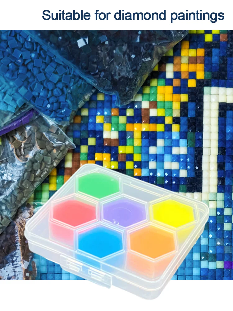 30/120Pcs Diamond Embroidery Drill Mud Kit with Box Diamond Mosaic Glue Clay Set