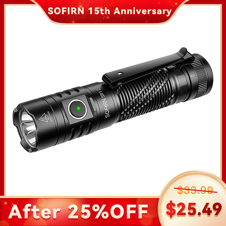 SOFIRN SR12 Pocket Flashlight, Small EDC Flashlights 1450 High Lumens