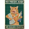 Chat - Panneaux en &eacute;tain m&eacute;tallique(30*40cm)