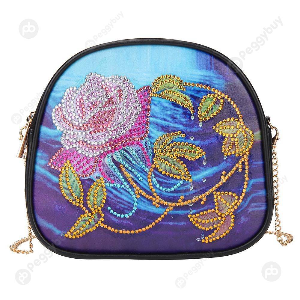 

Flower-DIY Creative Diamond Wristlet Bag, 501 Original