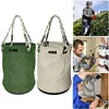 Canvas Tool Bucket Bag with Plastic Bottom Aerial Work Tool Bag for Electrician