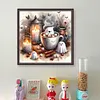 Halloween Ghost Candles - 11CT Counted Cross Stitch - 40*40cm - Halloween