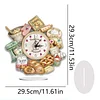 5D DIY Special Shape Diamond Painting Desk Ornament Handmade Clock Kit(Bake Time)