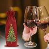 2pcs Christmas Diamond Art Linen Wine Gift Bag Diamond Painting Red Wine Bag Kit