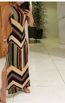 Women Sleeveless O-Neck Dress