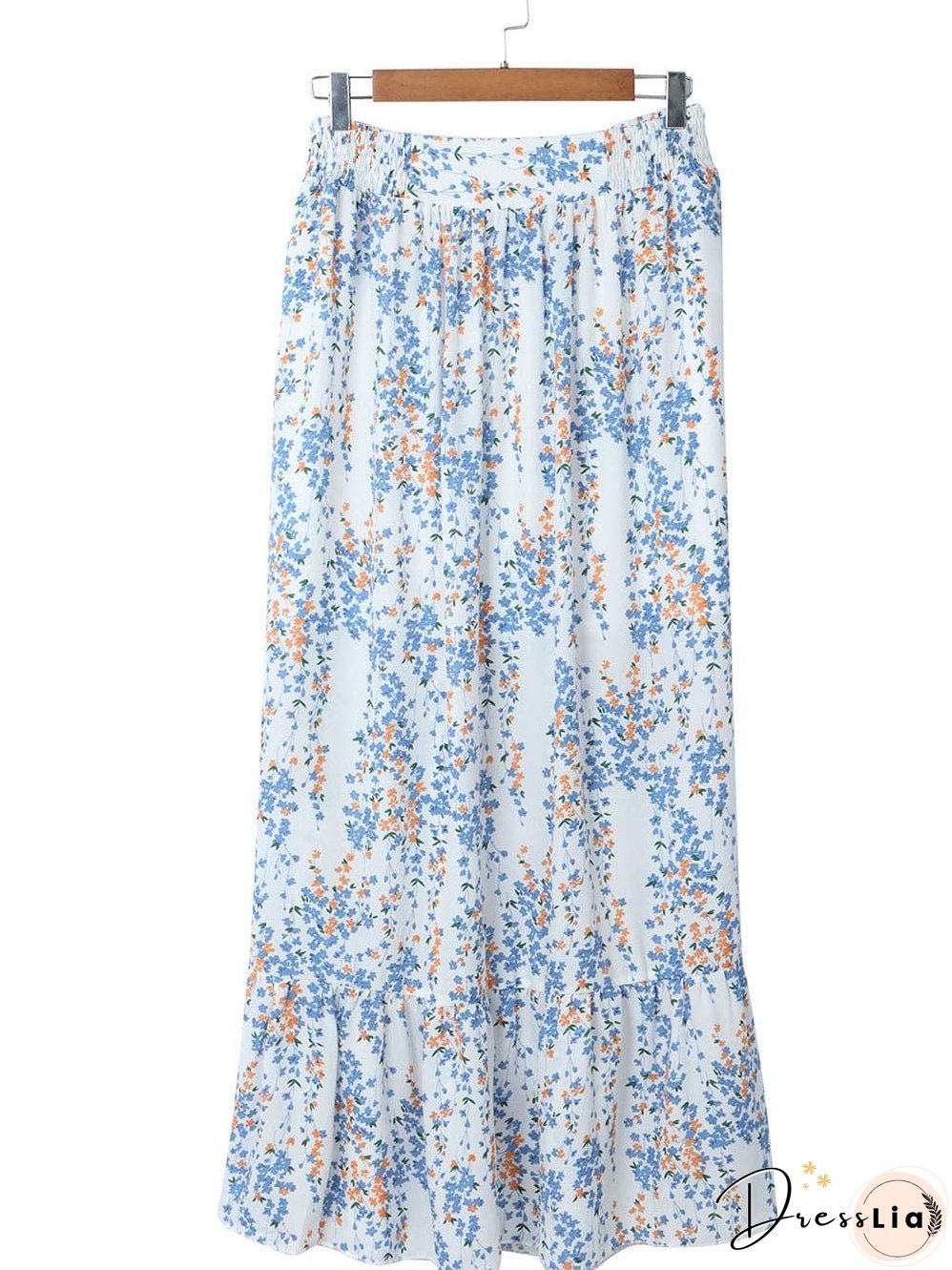 Floral White Bohemian Chic Two Piece Maxi Dress Set