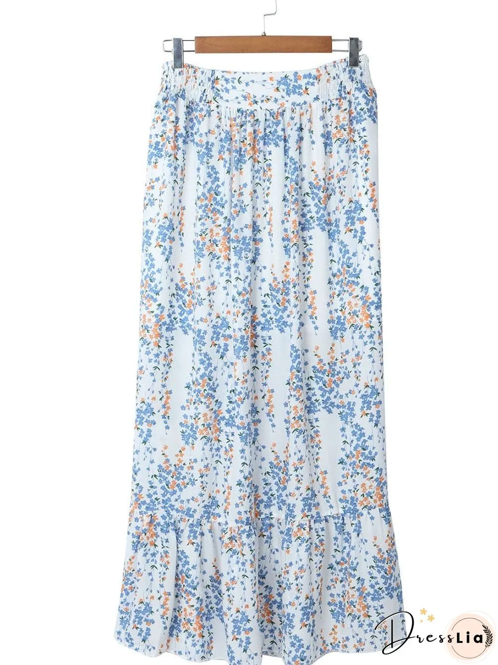 Floral White Bohemian Chic Two Piece Maxi Dress Set