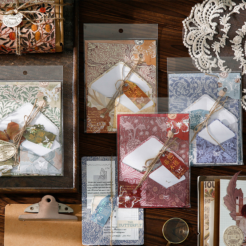 재료 패키지 - 모리스의 나비 문자 시리즈 빈티지 패턴 풍경