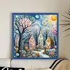 Colorful Houses-14CT Stamped Cross Stitch 40*40cm/15.75*15.75in tapestrymarket