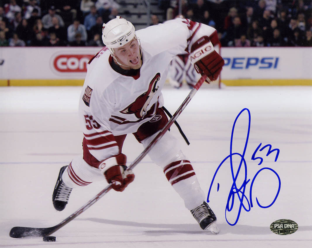 Derek Morris SIGNED 8x10 Photo Poster painting Phoenix Coyotes PSA/DNA AUTOGRAPHED