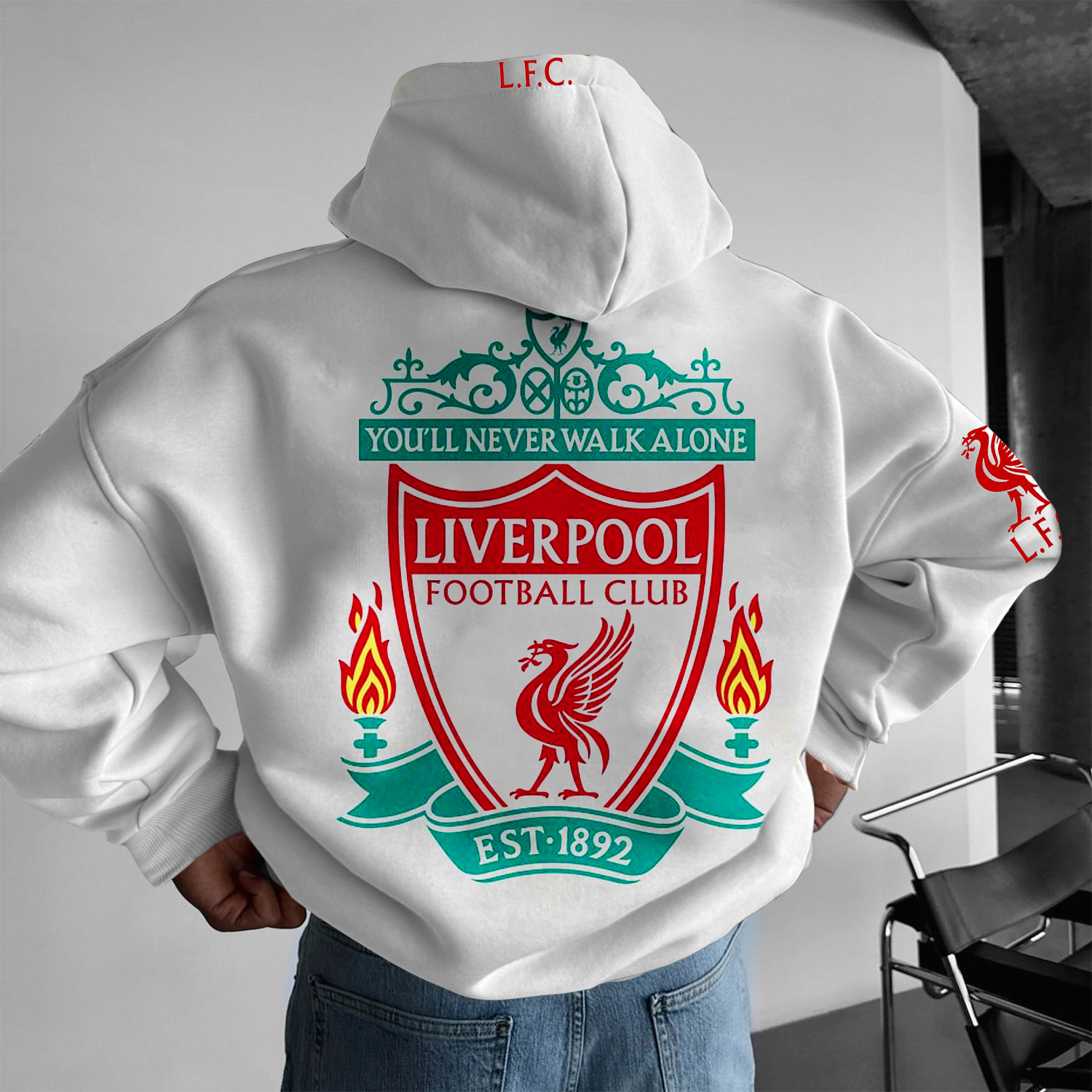 Street Casual Printed Oversized Hoodie