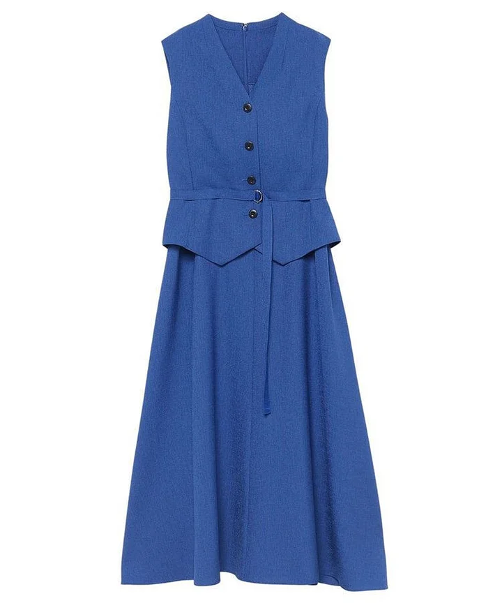 リネン調オックスジレスタイルワンピース