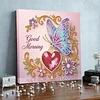 DIY Pearl Painting Love Butterfly with Frame for Home Wall Decor(25x25cm)
