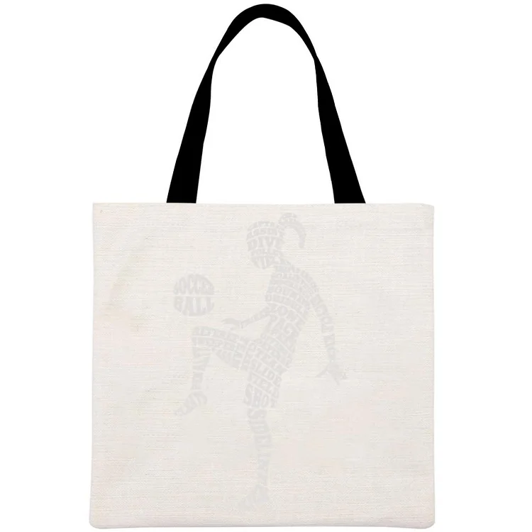 Soccer Player Printed Linen Bag-Annaletters