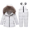 Kid Baby Boy Russian Winter Suits Duck Down 2 Pcs Sets