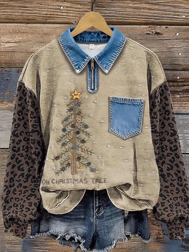 Women'S Retro Western Art Print Top 