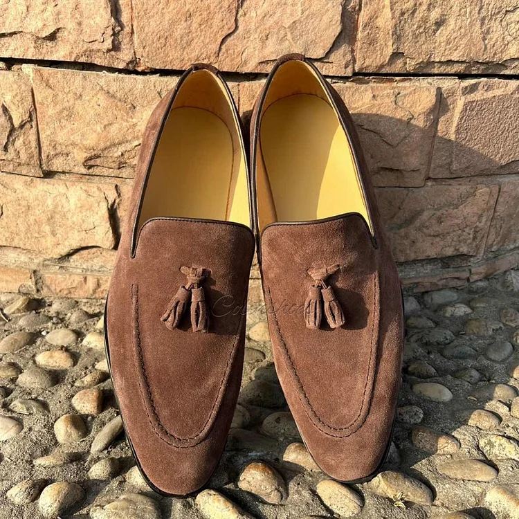 【PLUS SIZE】Men Classic Business Wedding Faux Dress Loafer Shoes