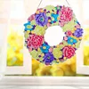 Diamond Painting Flower Wreath with Chain Art Pendant