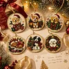 6pcs DIY Pearl Diamond Painting Christmas Tree Hanging Ornaments