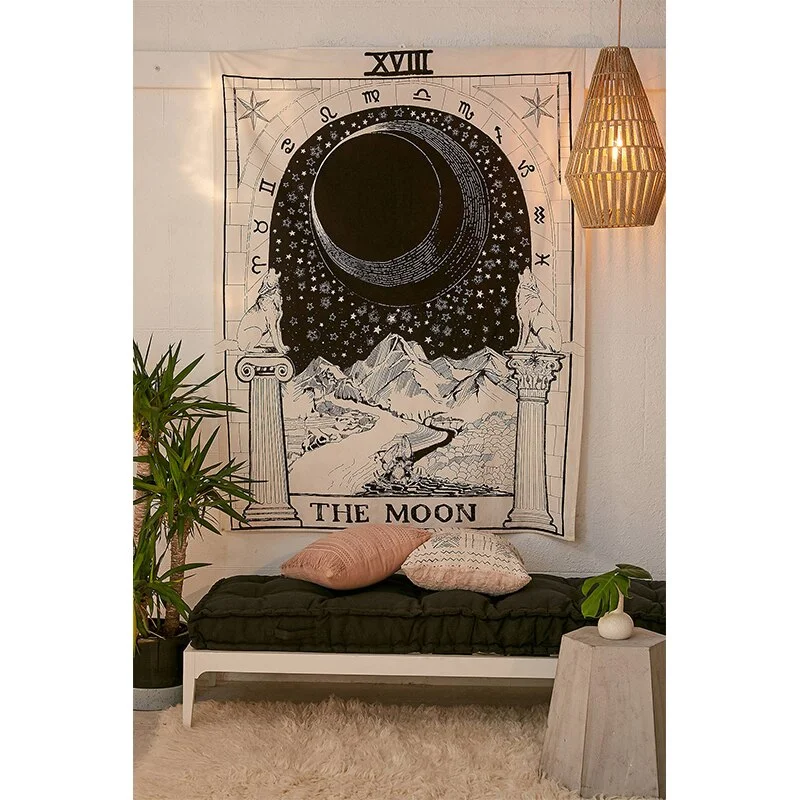 India Witchcraft Tarot Tapestry Wall Hanging Sun Moon Wall Tapestry Wall Carpet Psychedelic Tapiz Witchcraft Wall Cloth Tapestry