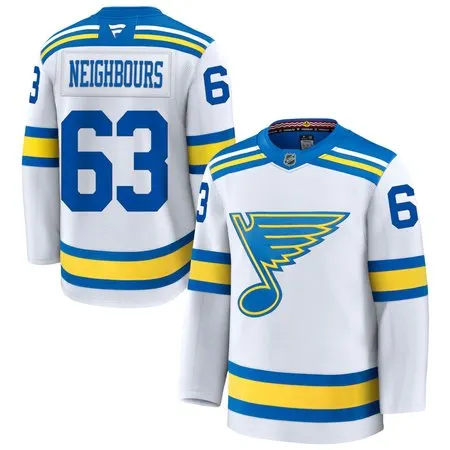 Youth St. Louis Blues #63 Jake Neighbours White Away Jersey