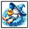 Swimming Gnome-18CT Stamped Cross Stitch 30*30cm/11.81*11.81in