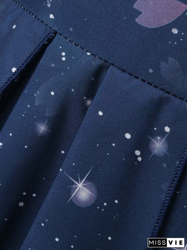 Women's Plus Size A Line Dress Floral V Neck Print Short Sleeve Spring Summer Elegant Midi Dress Daily Vacation Dress