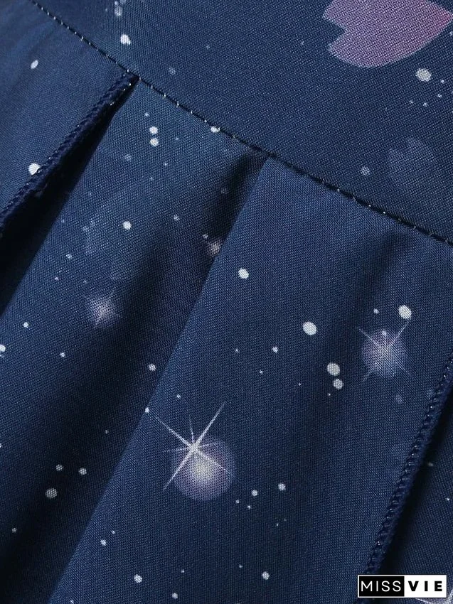 Women's Plus Size A Line Dress Floral V Neck Print Short Sleeve Spring Summer Elegant Midi Dress Daily Vacation Dress