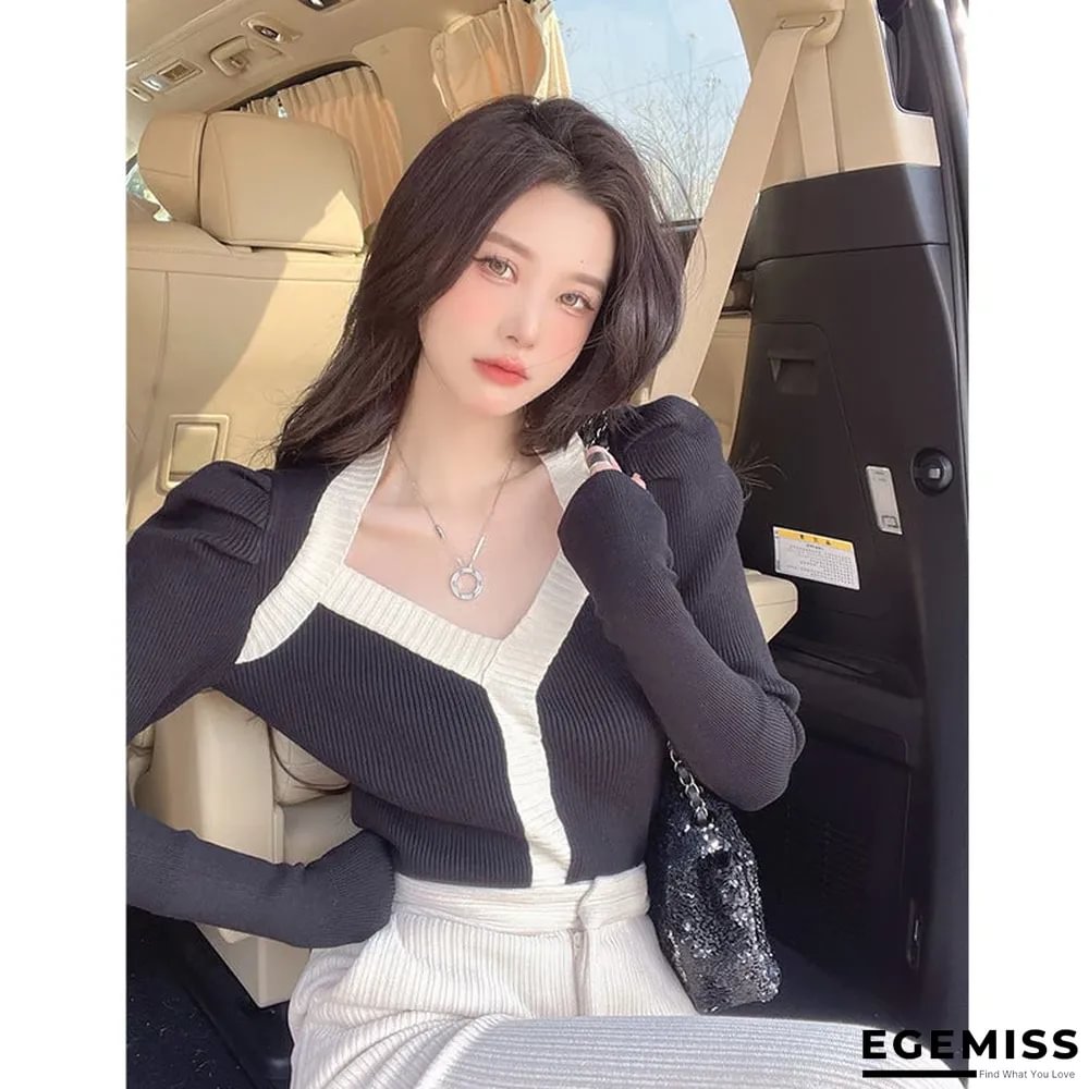 French Hepburn V-neck Temperament Small Fragrance Chic Bottoming Sweater | EGEMISS