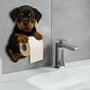Wall Mount Toilet Paper Roll Holder Dog Shape Paper Stand for Kitchen Bathroom