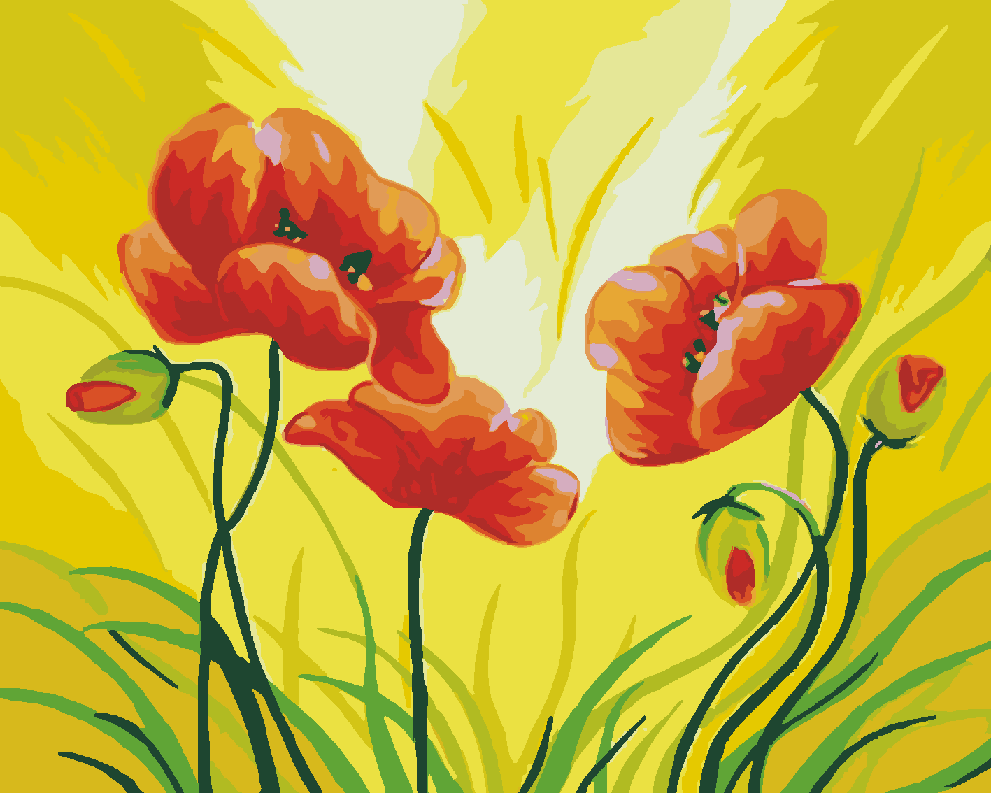 

Bloom Spring Flowers – Paint By Numbers - 40*50CM, 501 Original