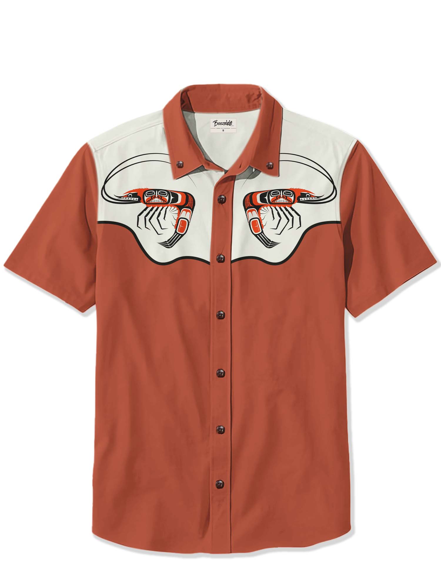 Shrimp Wood Mounted Art - 100% Cotton Shirt