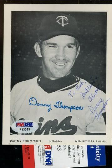 Danny Thompson D.76 Signed Team Issue 5x7 Photo Poster painting Psa/dna Autograph