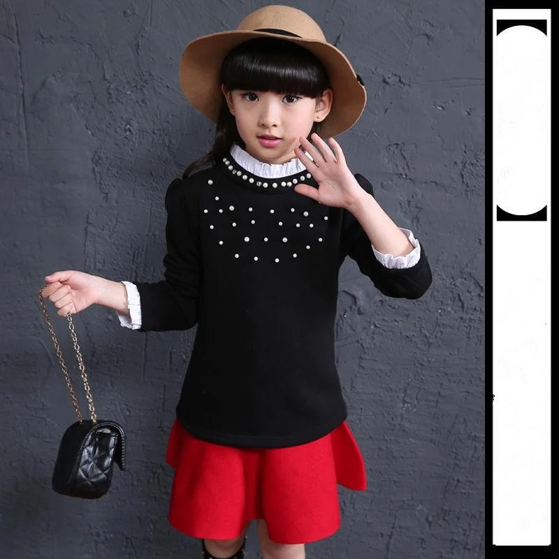 2021 Spring Autumn Cotton Children Base T Shirts Baby Girls Clothes Long Sleeve Floral Casual T Shirt Tops Kids Lace T shirt