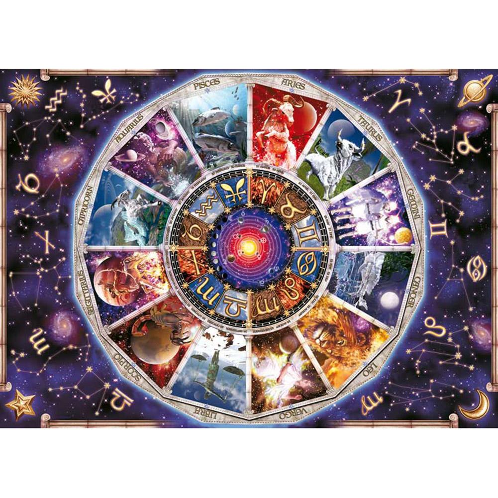 

40*30CM - 12 Constellation - Round Drill Diamond Painting, 501 Original