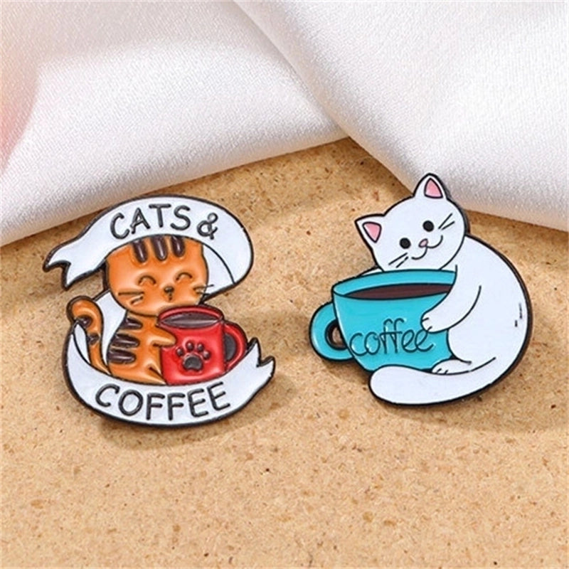 Cartoon Style Cute Cat Alloy Women’s Brooches