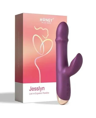 pornhint Pornhint JESSLYN TAPPING CLIT STIMULATOR G-SPOT RABBIT VIBRATOR WITH SLIDING BEADS RING