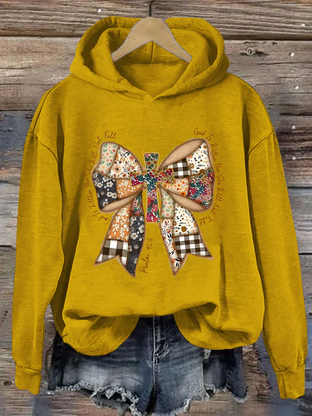 Jesus God Is Within Her Coquette Hoodie